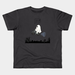 Cyclist Ghost Halloween Kids T-Shirt